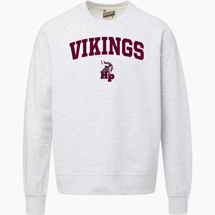 HAZEL PARK HIGH SCHOOL VIKINGS MV Sport Men's Vintage Fleece Crew