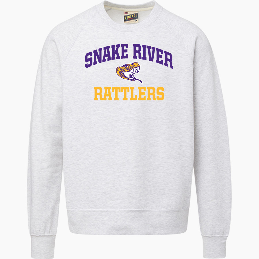 SNAKE RIVER HIGH SCHOOL RATTLERS MV Sport Men's Vintage Fleece Crew