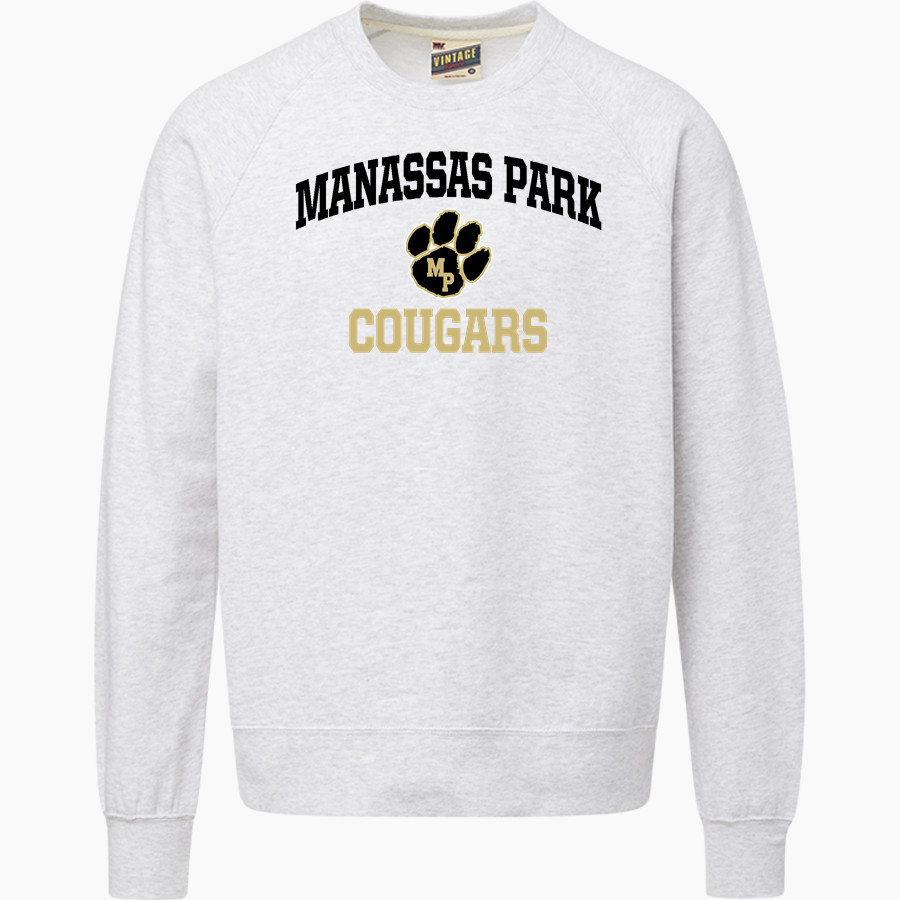 Manassas Park Cougars MV Sport Men's Vintage Fleece Crew