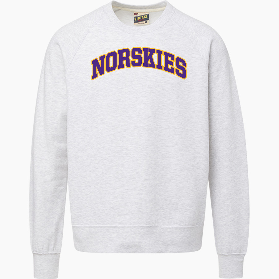 DEFOREST HIGH SCHOOL NORSKIES MV Sport Men's Vintage Fleece Crew