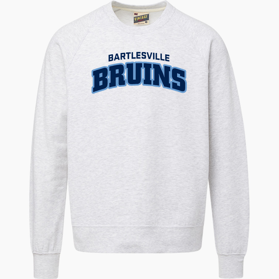 BARTLESVILLE HIGH SCHOOL BRUINS <span class="pdp-name-mascot">BARTLESVILLE BRUINS</span> MV Sport Men's Vintage Fleece Crew