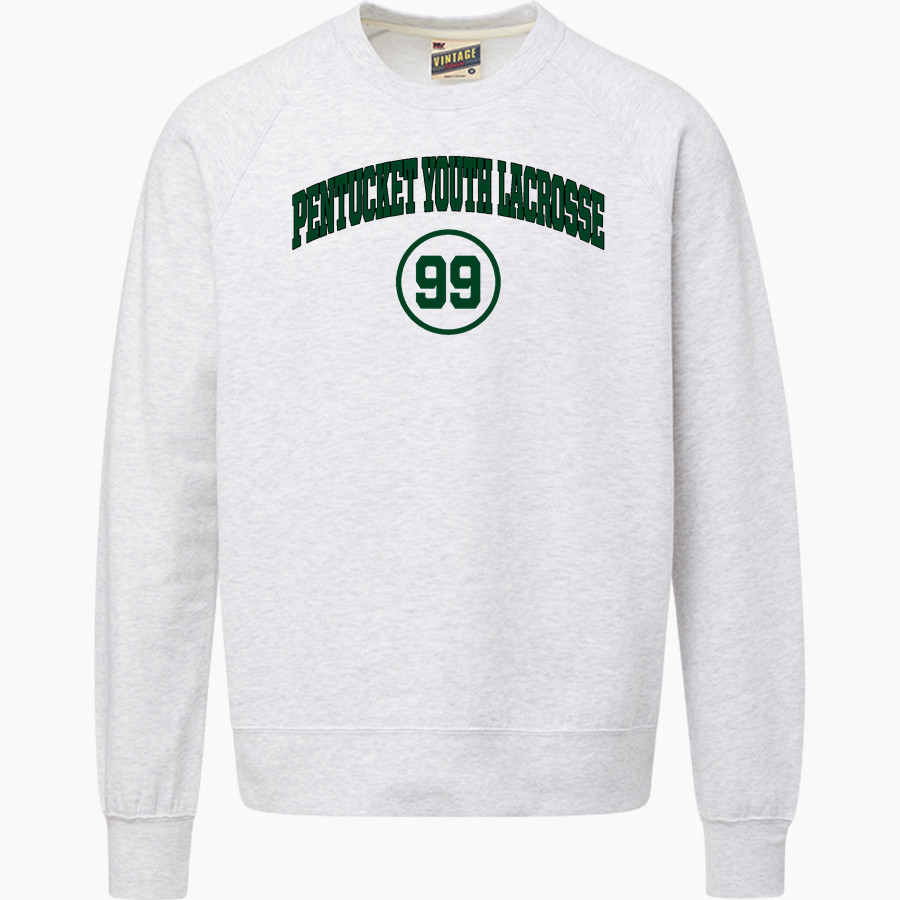 Pentucket Youth Lacrosse Pentucket <span class="pdp-name-mascot">Pentucket Youth Lacrosse</span> MV Sport Men's Vintage Fleece Crew