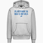 Plattsmouth High School Blue Devils <span class="pdp-name-mascot">Plattsmouth High School Blue Devils</span> MV Sport Men's Pro-Weave Contrast Stitch Hoodie Front Thumbnail