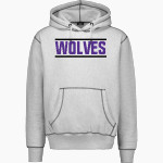 JJC Wolves <span class="pdp-name-mascot">JJC Wolves</span> MV Sport Men's Pro-Weave Contrast Stitch Hoodie Front Thumbnail