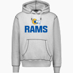 Carbondale Rams <span class="pdp-name-mascot">Carbondale Rams</span> MV Sport Men's Pro-Weave Contrast Stitch Hoodie Front Thumbnail
