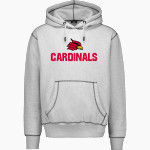 Wheeling University Cardinals Online Store MV Sport Men's Pro-Weave Contrast Stitch Hoodie Front Thumbnail