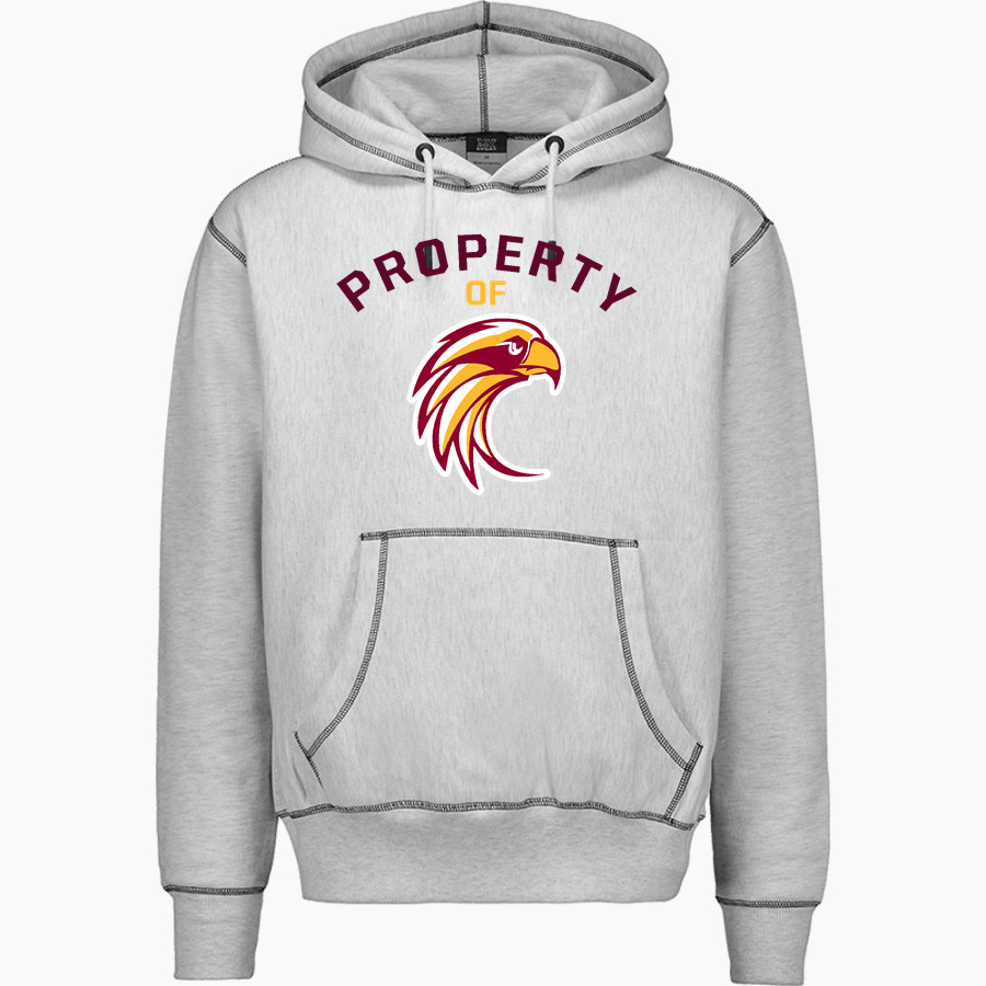 THE DALLES HIGH SCHOOL RIVERHAWKS MV Sport Men's Pro-Weave Contrast Stitch Hoodie