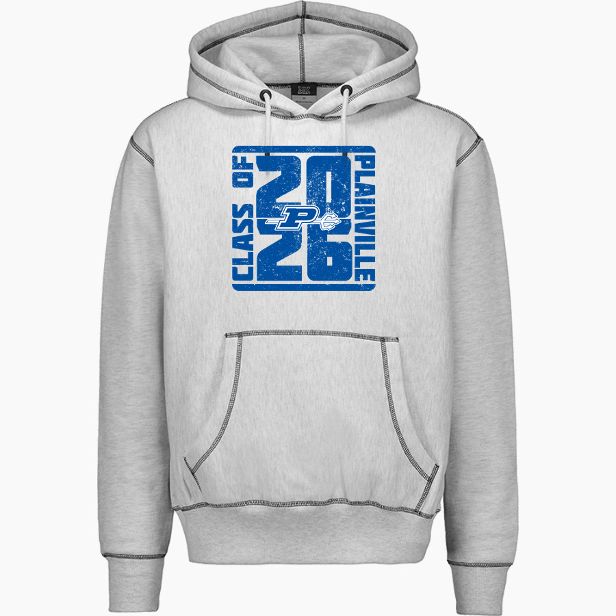 PLAINVILLE HIGH SCHOOL BLUE DEVILS MV Sport Men's Pro-Weave Contrast Stitch Hoodie