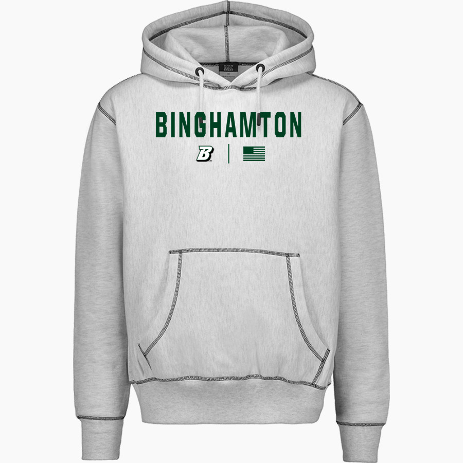 Binghamton University <span class="pdp-name-mascot">Binghamton Bearcats</span> MV Sport Men's Pro-Weave Contrast Stitch Hoodie