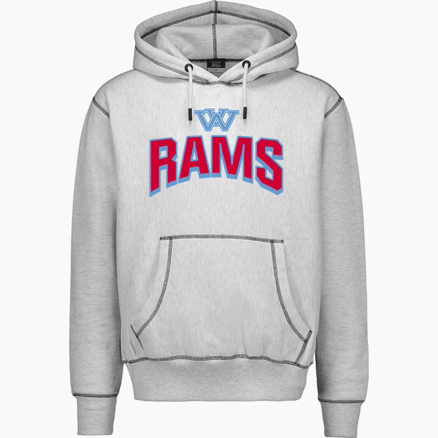 West Valley Rams Online Store <span class="pdp-name-mascot">West Valley Rams</span> MV Sport Men's Pro-Weave Contrast Stitch Hoodie
