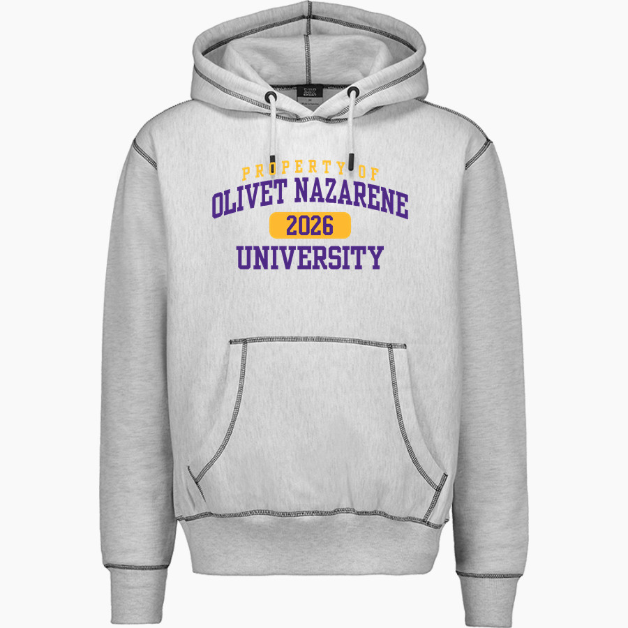 Olivet Nazarene Tigers MV Sport Men's Pro-Weave Contrast Stitch Hoodie