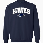 XAVIER HIGH SCHOOL HAWKS <span class="pdp-name-mascot">XAVIER HAWKS</span> MV Sport Men's Fundamental Fleece Crew Front Thumbnail