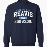 REAVIS HIGH SCHOOL RAMS MV Sport Men's Fundamental Fleece Crew Front Thumbnail