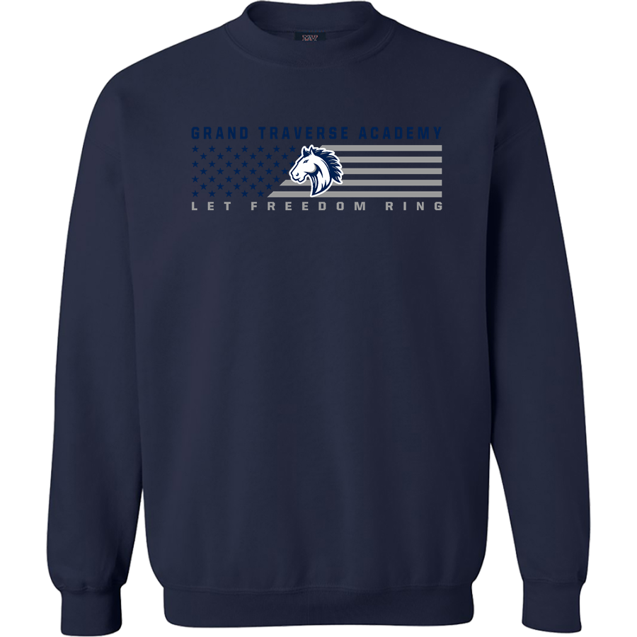 Grand Traverse Academy Mustangs <span class="pdp-name-mascot">Grand Traverse Academy Mustangs</span> MV Sport Mens Fundamental Fleece Crew