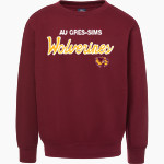 Au Gres-Sims HIGH SCHOOL WOLVERINES <span class="pdp-name-mascot">AU GRES - SIMS WOLVERINES</span> MV Sport Men's Fundamental Fleece Crew Front Thumbnail