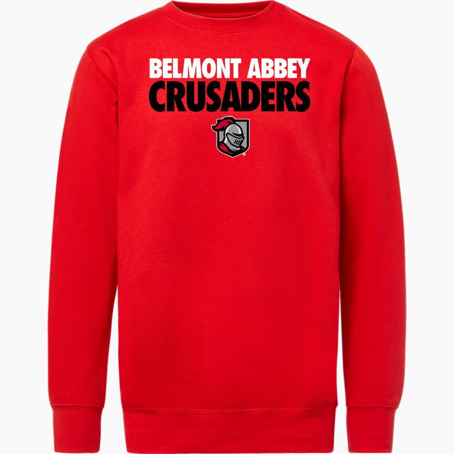 Belmont Abbey College The Official Store of the Crusaders MV Sport Men's Fundamental Fleece Crew