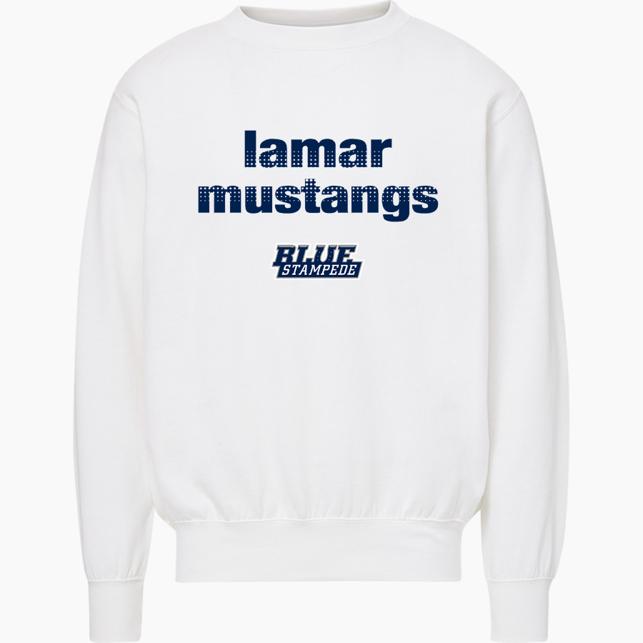 Lamar Mustangs MV Sport Men's Fundamental Fleece Crew