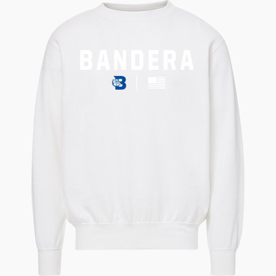 BANDERA HIGH SCHOOL BULLDOGS MV Sport Men's Fundamental Fleece Crew