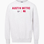 AUSTIN METRO BASEBALL LEAGUE <span class="pdp-name-mascot">AUSTIN METRO BASEBALL LEAGUE</span> MV Sport Men's Fundamental Fleece Crew Front Thumbnail