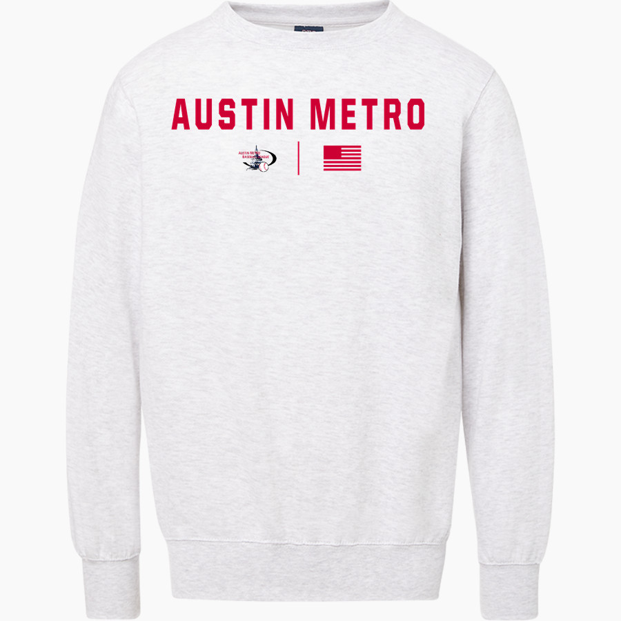 AUSTIN METRO BASEBALL LEAGUE <span class="pdp-name-mascot">AUSTIN METRO BASEBALL LEAGUE</span> MV Sport Men's Fundamental Fleece Crew