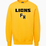 FRANK HUGHES HIGH SCHOOL LIONS <span class="pdp-name-mascot">FRANK HUGHES LIONS</span> MV Sport Men's Fundamental Fleece Crew Front Thumbnail