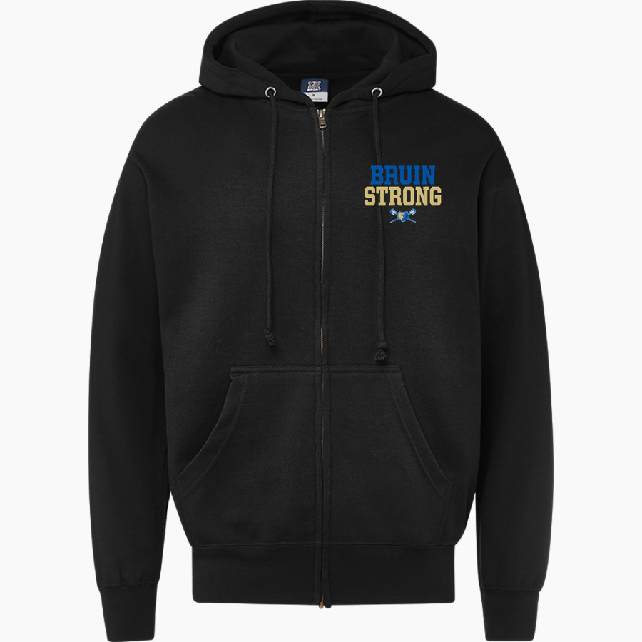 Brentwood Lacrosse Club Online Store <span class="pdp-name-mascot">Brentwood Bruins</span> MV Sport Men's Fundamental Full Zip Hoodie