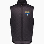 Divine Savior Academy Sharks MV Sport Weatherproof Vintage Men's Diamond Quilt Vest Front Thumbnail