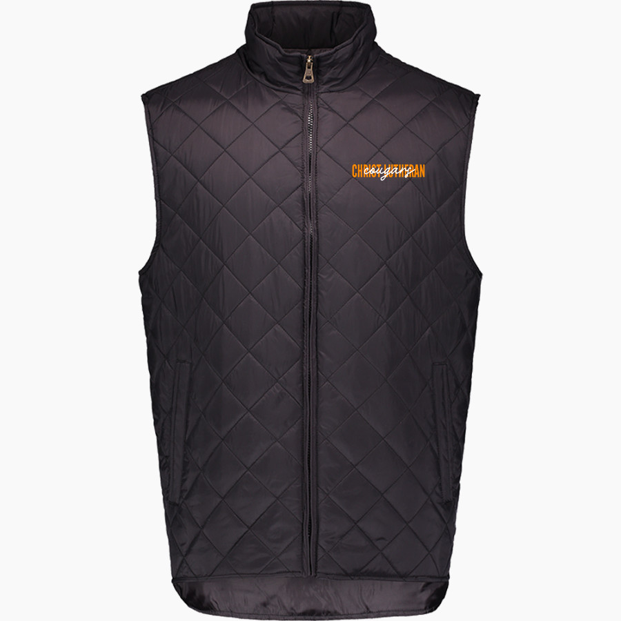 CHRIST LUTHERAN Cougars <span class="pdp-name-mascot">CHRIST LUTHERAN DAY SCHOOL Cougars</span> MV Sport Weatherproof Vintage Men's Diamond Quilt Vest