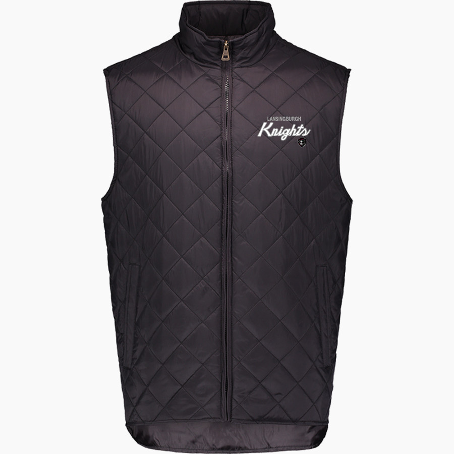 Lansingburgh Knights The Official Online Store <span class="pdp-name-mascot">Lansingburgh Knights</span> MV Sport Weatherproof Vintage Men's Diamond Quilt Vest
