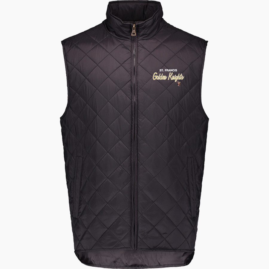 St. FRANCIS HIGH SCHOOL GOLDEN KNIGHTS MV Sport Weatherproof Vintage Men's Diamond Quilt Vest
