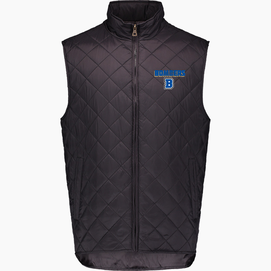 BRAHAM HIGH SCHOOL BOMBERS MV Sport Weatherproof Vintage Men's Diamond Quilt Vest