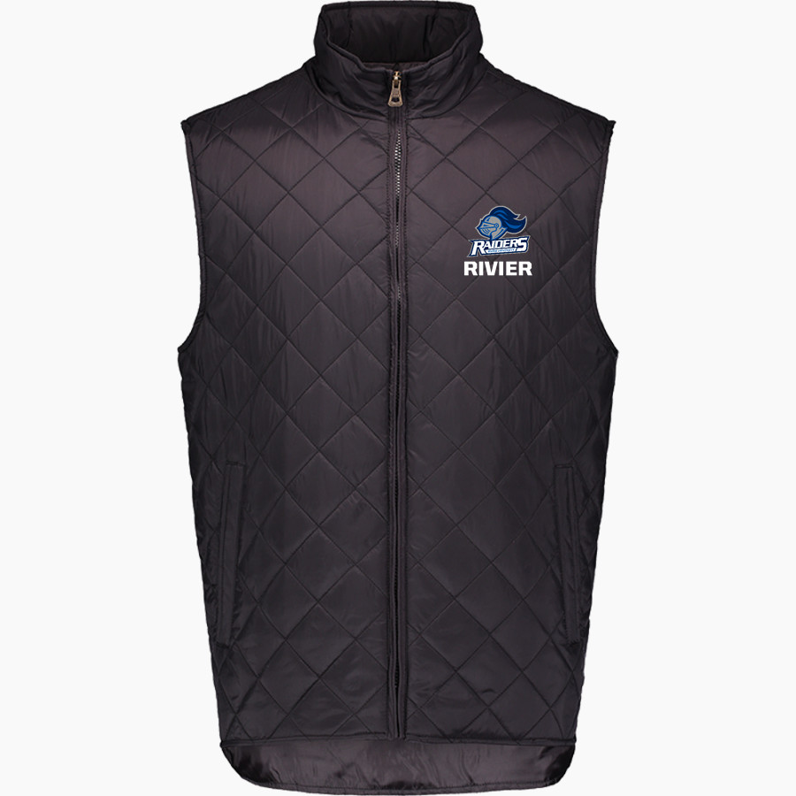 Rivier University Official Store of the Raiders <span class="pdp-name-mascot">Rivier University Raiders</span> MV Sport Weatherproof Vintage Men's Diamond Quilt Vest