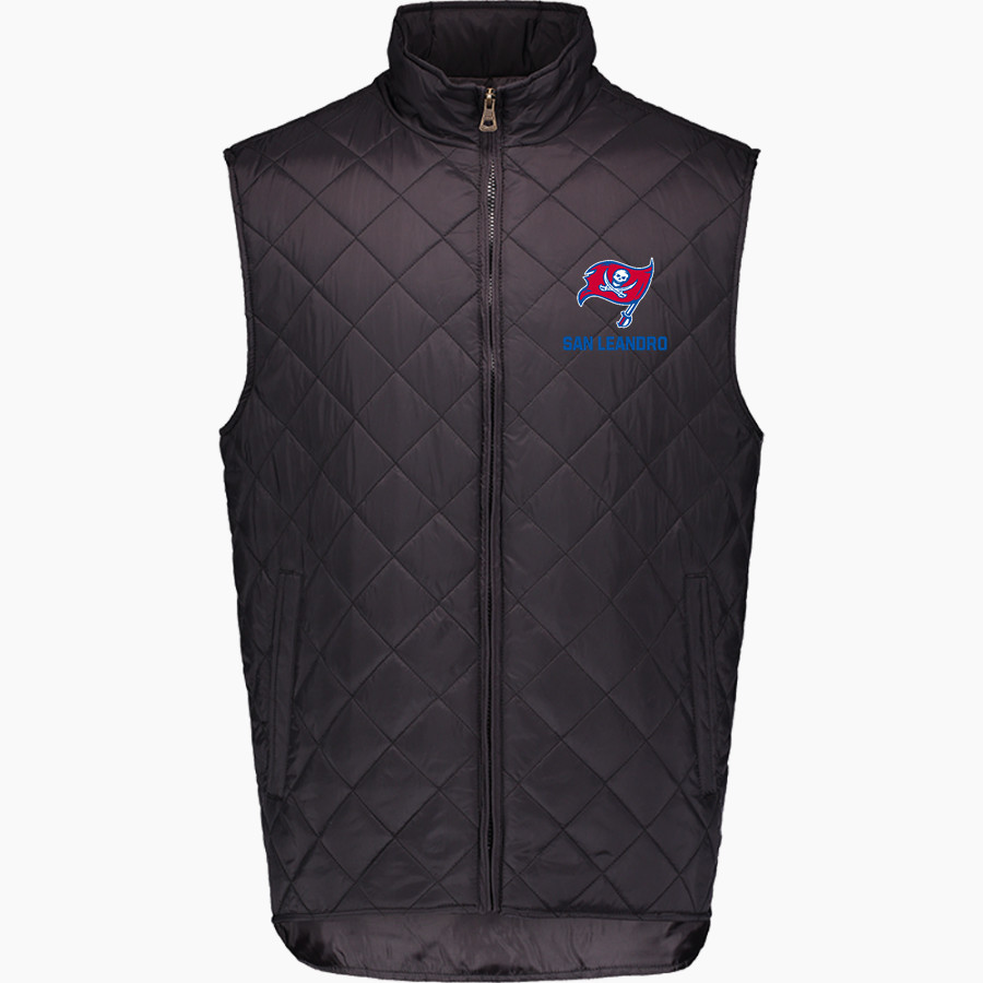 SAN LEANDRO HIGH SCHOOL PIRATES MV Sport Weatherproof Vintage Men's Diamond Quilt Vest