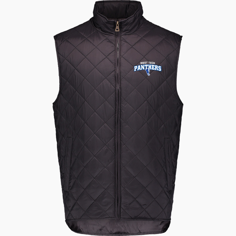 West Tech Panthers MV Sport Weatherproof Vintage Men's Diamond Quilt Vest