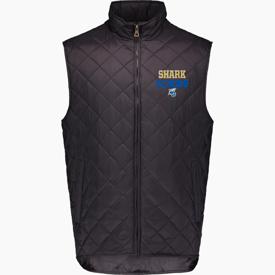 Divine Savior Academy Sharks MV Sport Weatherproof Vintage Men's Diamond Quilt Vest
