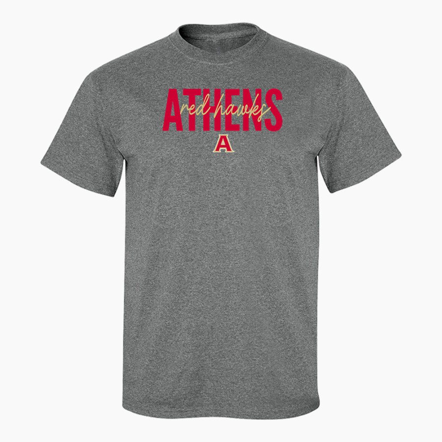 ATHENS HIGH SCHOOL RED HAWKS <span class="pdp-name-mascot">ATHENS RED HAWKS</span> MV Sport Men's Classic Short Sleeve Tee