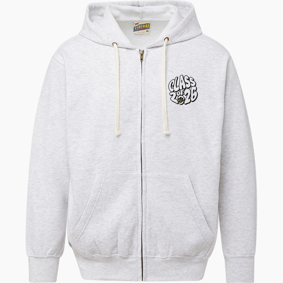 Manassas Park Cougars MV Sport Men's Vintage Fleece Full-Zip Hoodie