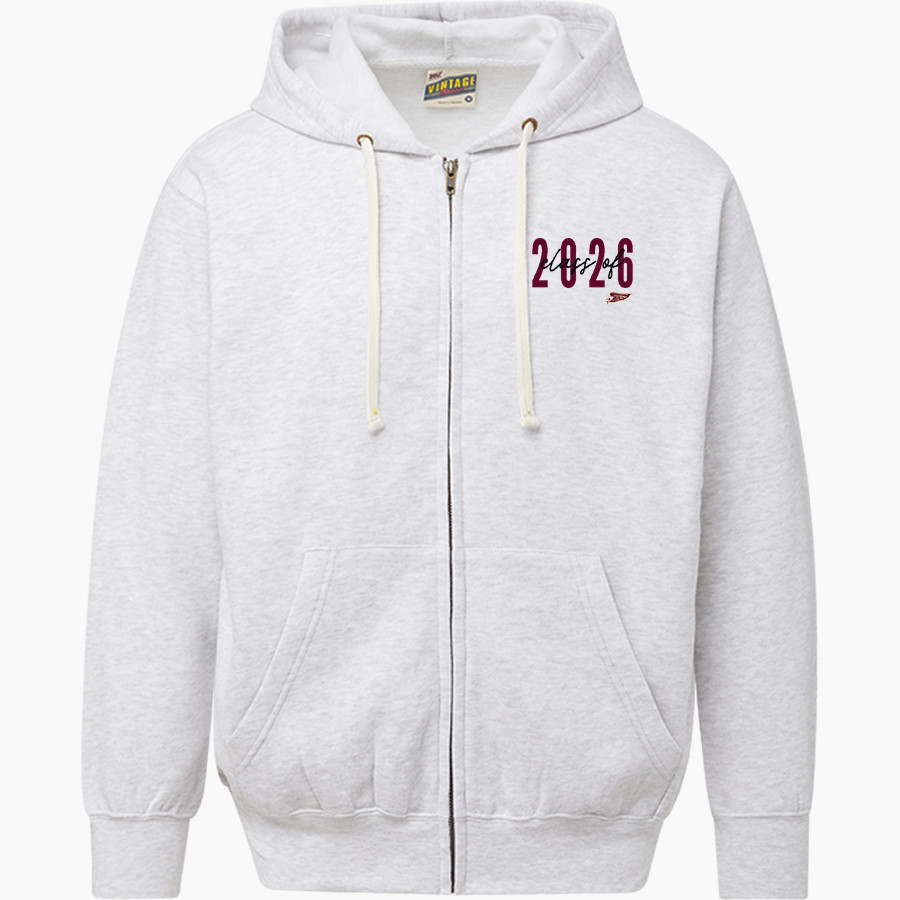 NEW ALBANY HIGH SCHOOL EAGLES MV Sport Men's Vintage Fleece Full-Zip Hoodie