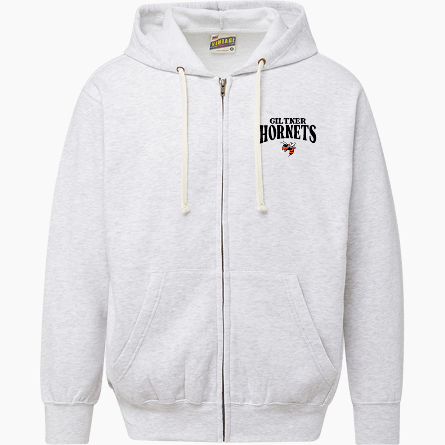 Giltner Hornets <span class="pdp-name-mascot">Giltner Hornets</span> MV Sport Men's Vintage Fleece Full-Zip Hoodie