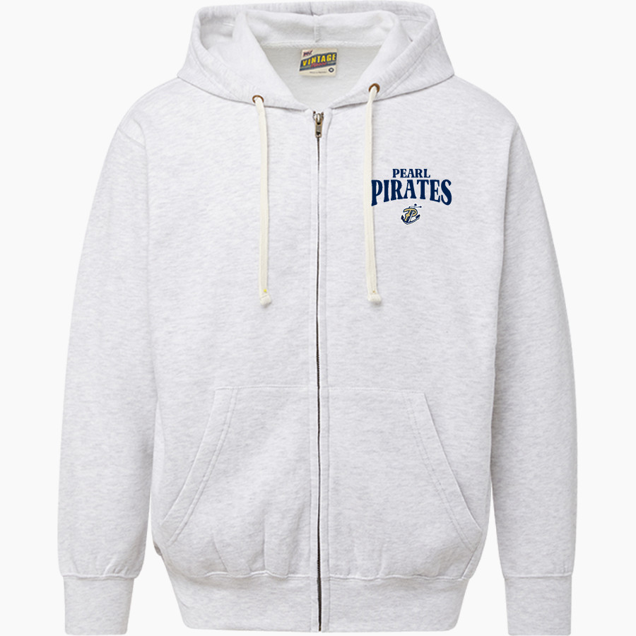 PEARL HIGH SCHOOL PIRATES <span class="pdp-name-mascot">PEARL PIRATES</span> MV Sport Men's Vintage Fleece Full-Zip Hoodie