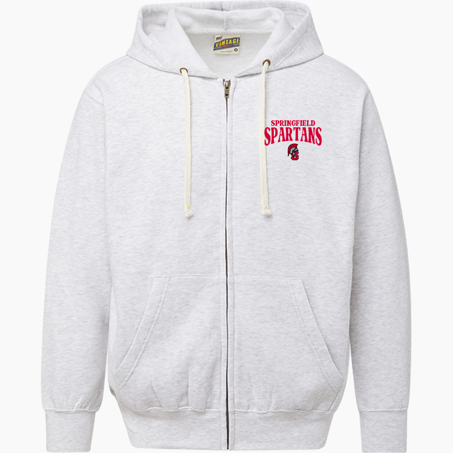 SPRINGFIELD SPARTANS The Online Store MV Sport Men's Vintage Fleece Full-Zip Hoodie