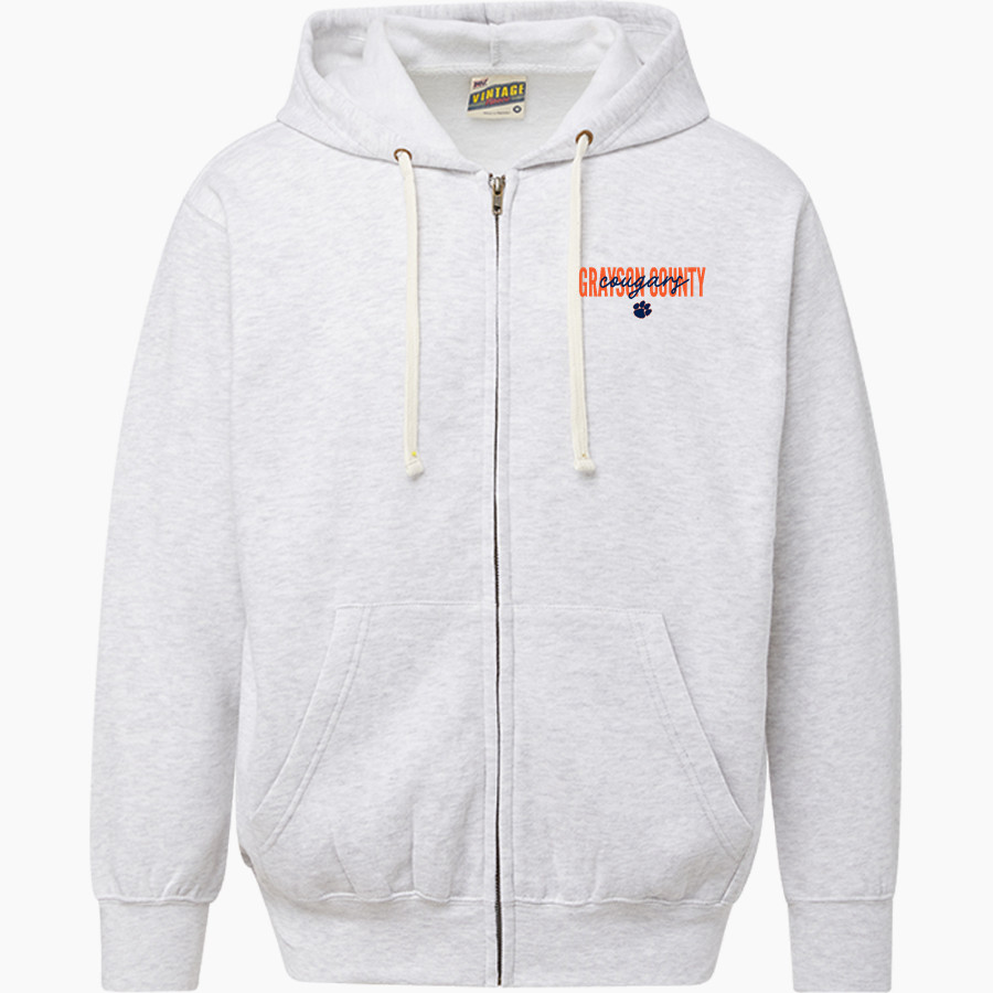 Grayson County High School Cougars <span class="pdp-name-mascot">Grayson County High School</span> MV Sport Men's Vintage Fleece Full-Zip Hoodie