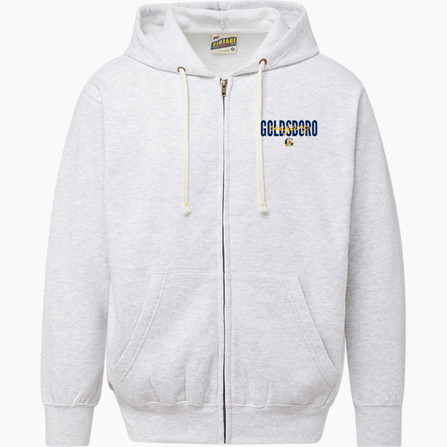 Goldsboro Cougars <span class="pdp-name-mascot">Goldsboro Cougars</span> MV Sport Men's Vintage Fleece Full-Zip Hoodie