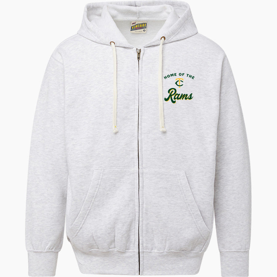 TEMPLE CITY HIGH SCHOOL RAMS <span class="pdp-name-mascot">TEMPLE CITY RAMS</span> MV Sport Men's Vintage Fleece Full-Zip Hoodie
