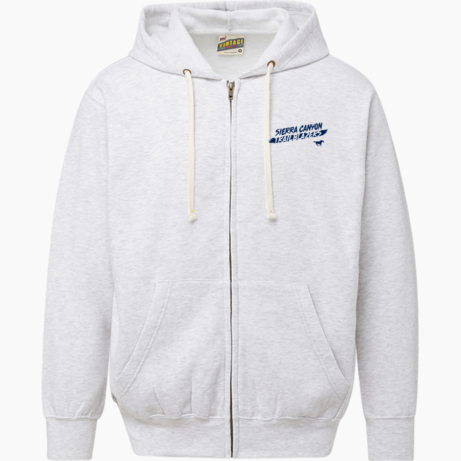 Sierra Canyon School Trailblazers Online Store <span class="pdp-name-mascot">Sierra Trailblazers</span> MV Sport Men's Vintage Fleece Full-Zip Hoodie