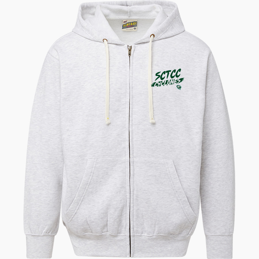 SCTCC Cyclones Online Apparel Store <span class="pdp-name-mascot">St Cloud Cyclones</span> MV Sport Men's Vintage Fleece Full-Zip Hoodie