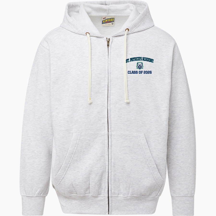 St. Patrick's Academy Wolfhounds <span class="pdp-name-mascot">Great Falls Central Catholic H S Mustangs</span> MV Sport Men's Vintage Fleece Full-Zip Hoodie