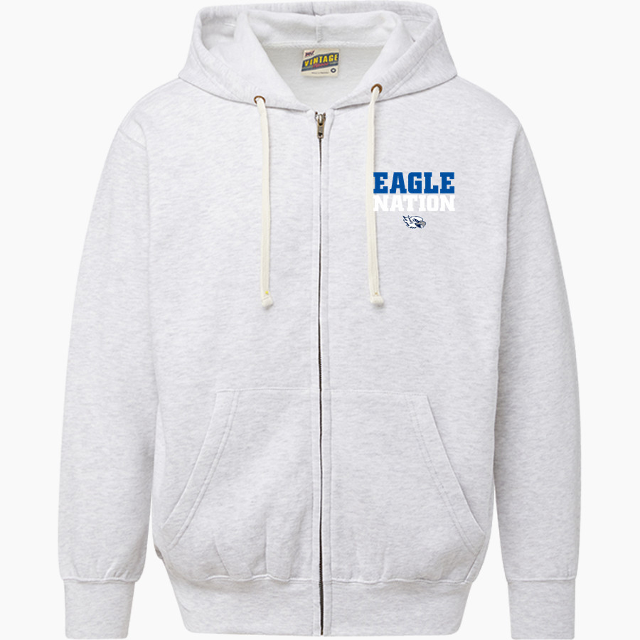 HEARTLAND CHRISTIAN ACADEMY EAGLES <span class="pdp-name-mascot">HEARTLAND EAGLES</span> MV Sport Men's Vintage Fleece Full-Zip Hoodie