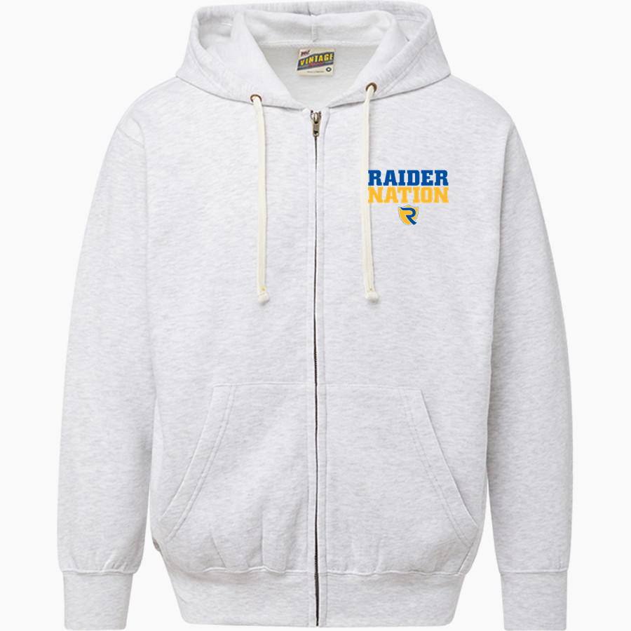 REED HIGH SCHOOL REED RAIDERS <span class="pdp-name-mascot">REED REED RAIDERS</span> MV Sport Men's Vintage Fleece Full-Zip Hoodie