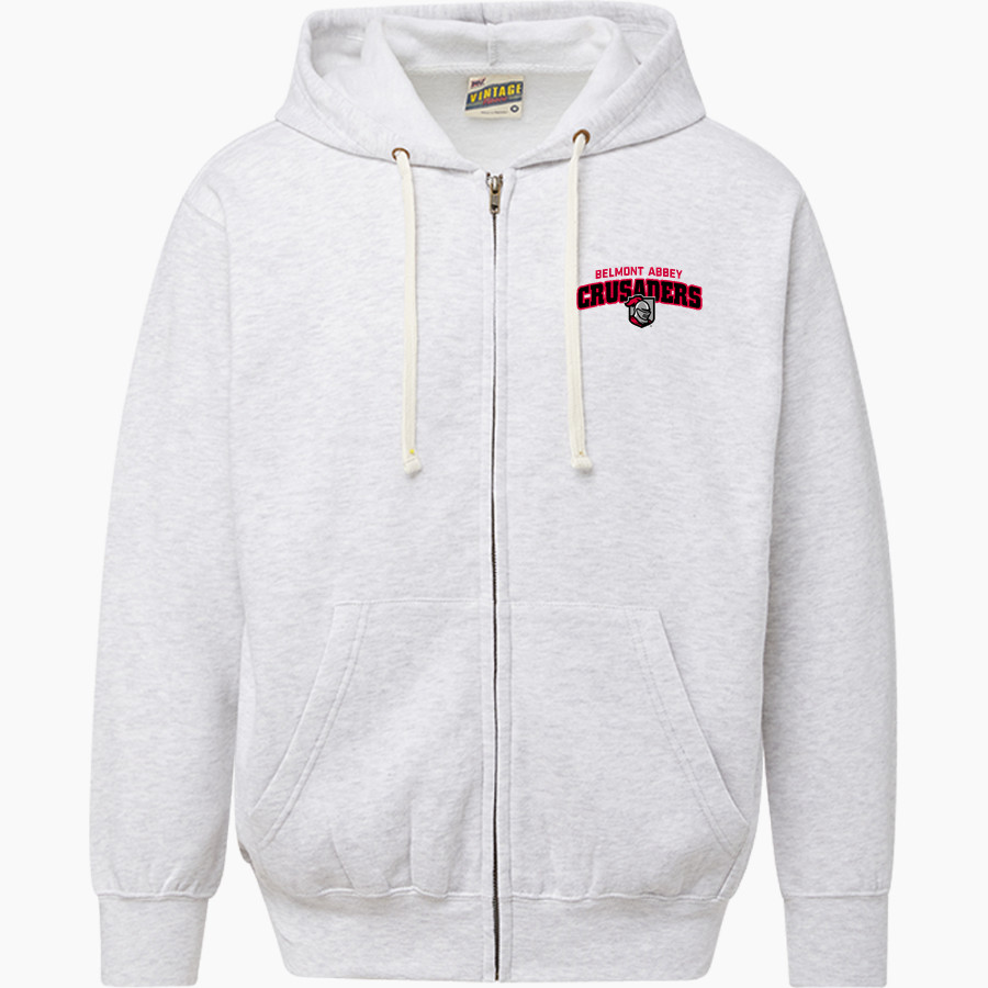 Belmont Abbey College The Official Store of the Crusaders MV Sport Men's Vintage Fleece Full-Zip Hoodie